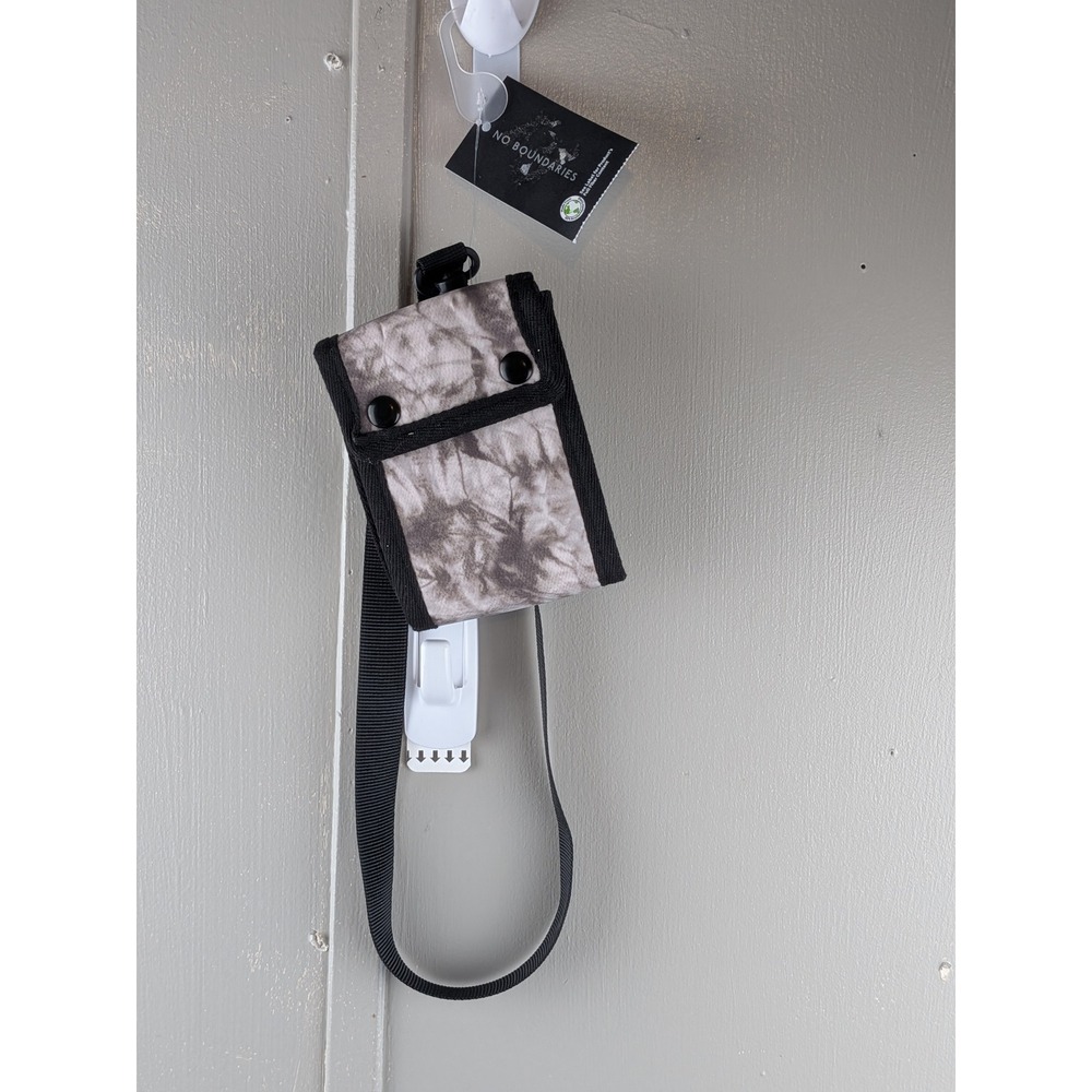 No Boundaries Grey Tie Dye Neck Wallet Lanyard Card Holder Travel Pouch NWT